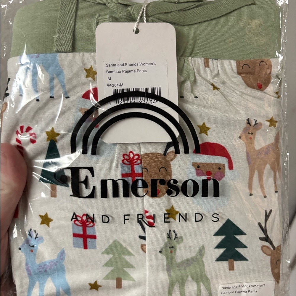 Emerson and Friends Women's Festive Reindeer Pajama Pants